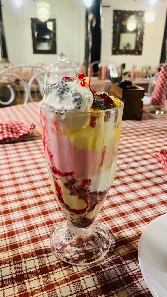 Vegetarian dessert sundae served at Icon Pondy