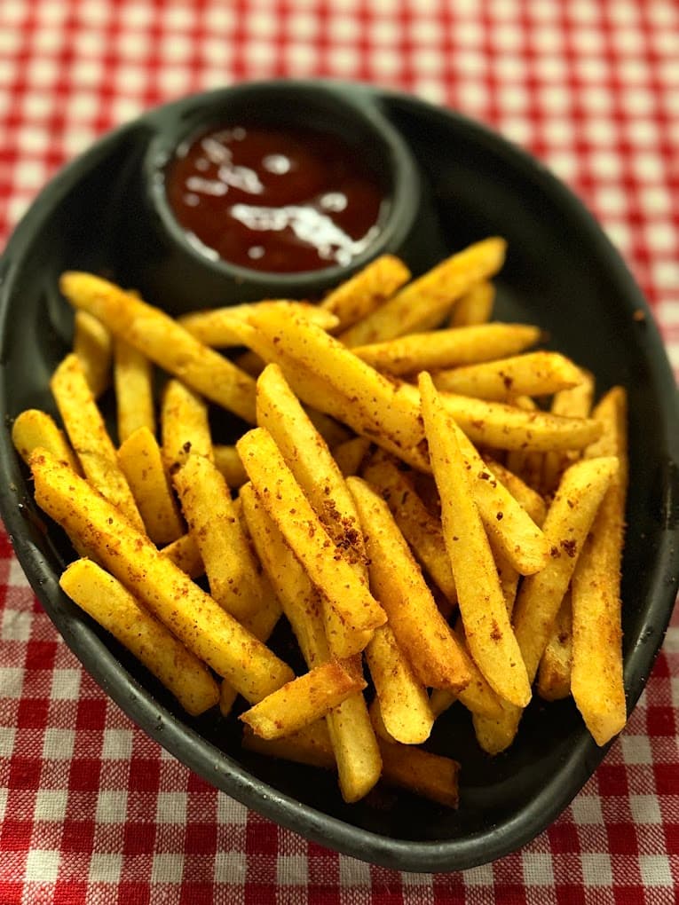 Seasoned vegetarian fries served at Icon Pondy